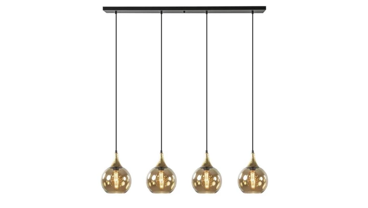 Lampa wisząca nowoczesna 4xE27 CALLISTO BLACK/GOLD