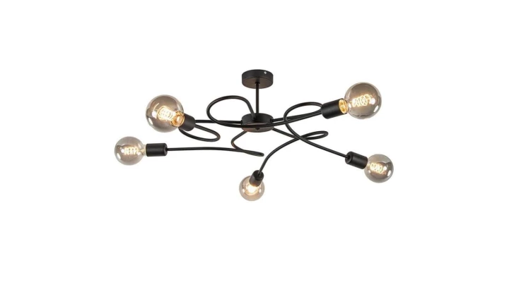 Lampa sufitowa nowoczesna 5xE27 FIORE BLACK
