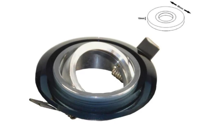 Oprawa sufitowa Johll Black ruchoma