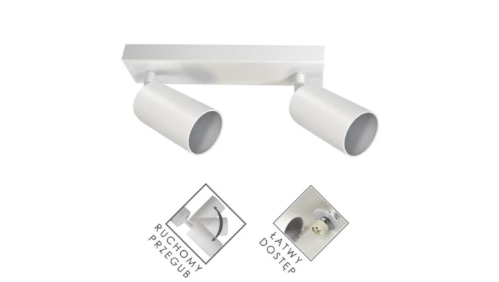 Lampa spotlight Fargo 2xGU10 biała