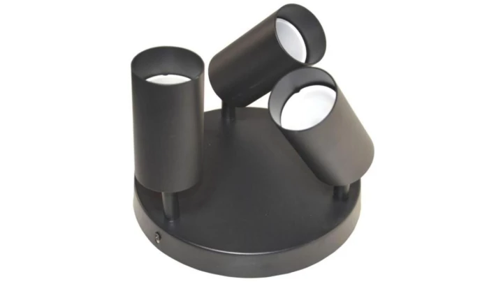 Lampa spotlight Fargo 3xGU10 czarna okrągła