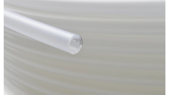 Przewód pneumatyczny PA poliamidowy kalibrowany, fi 6x4 mm, biały (krążek 100 m)
