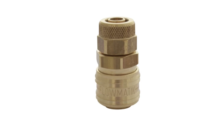 Szybkozłącze pneumatyczne DN7,2 typ 26, skręcane do węża fi 12x9 mm, mosiądz