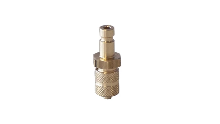 Króciec szybkozłącza DN2,7 typ 20, skręcany do węża fi 3x5 mm, mosiądz