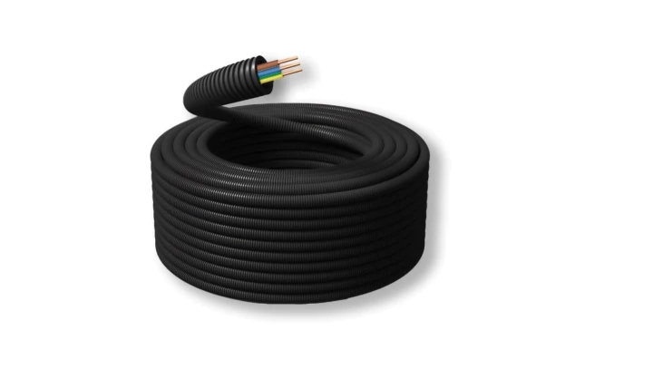 Przewód DY 3x1,5 żo 450/750V H07V-U + RURA KARBOWANA Dx15116r Ø 16 mm 750N - 100 mb