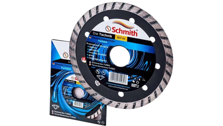 Tarcza diamentowa 115mm 22,2mm do gresu płytek betonu turbo Schmith