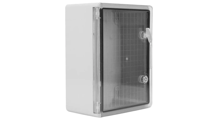 Obudowa plastikowa skrzynka hermetyczna, drzwin transparentne ABS 300x400x170mm IP65