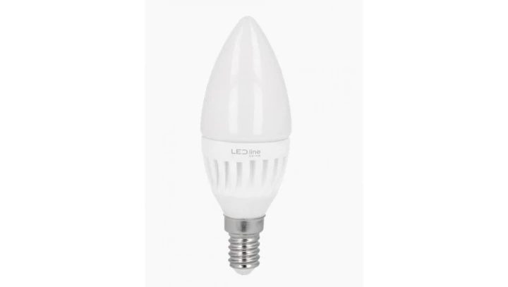 LED line PRIME żarówka LED E14 9W 6500K zimna 1260lm 140lm/w CERAMICZNA C37 ŚWIECZKA 5 lat gwar.