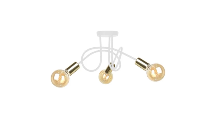 Lampa sufitowa nowoczesna 3xE27 RUMBA WHITE/GOLD