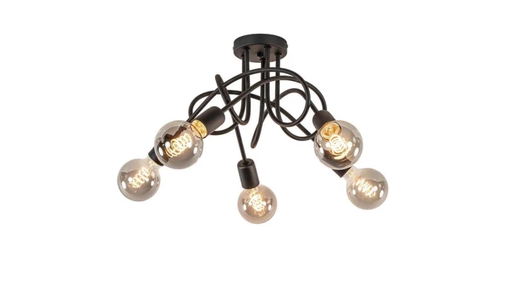 Lampa sufitowa nowoczesna 5xE27 RUMBA BLACK