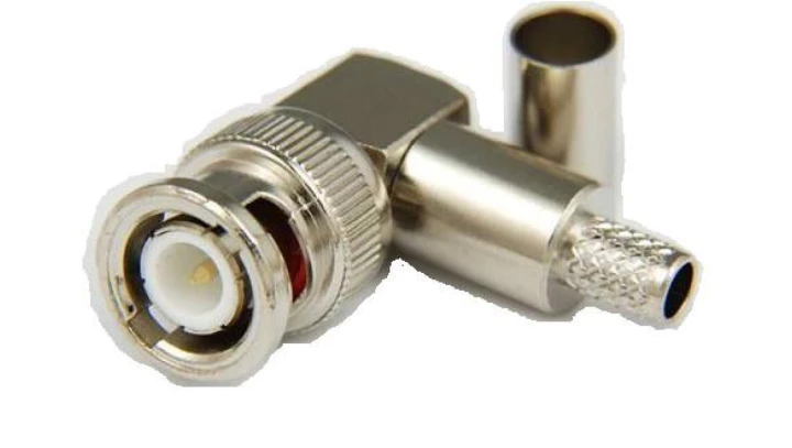 Wtyk BNC zaciskany na RG-59 kątowy HQ /opak = 10szt/