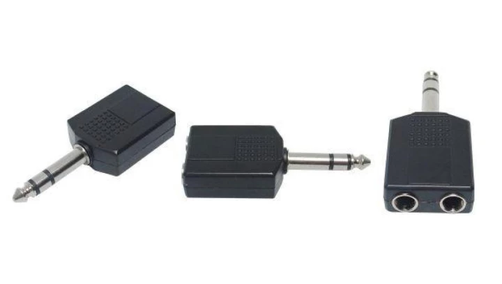 Redukcja wt.Jack 6,3/2gn.Jack 6,3 stereo plastik
