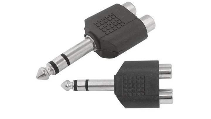 Redukcja wt.Jack 6,3/2gn.RCA stereo