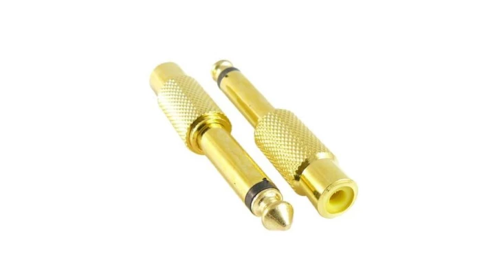 Redukcja wt.Jack 6,3/gn.RCA mono złote