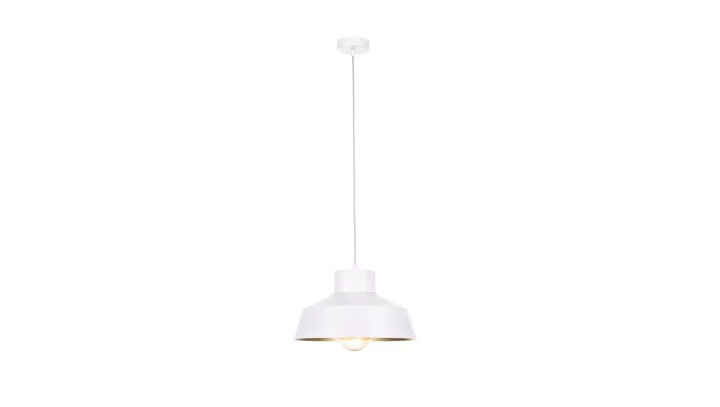Lampa wisząca nowoczesna 1xE27 MOON WHITE/GOLD