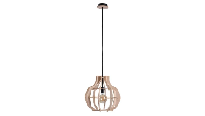 Lampa wisząca nowoczesna drewno 1xE27 BENTO NATURAL
