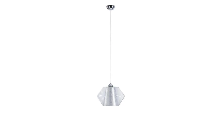 Lampa wisząca nowoczesna z abażurem1xE27 RODES SILVER