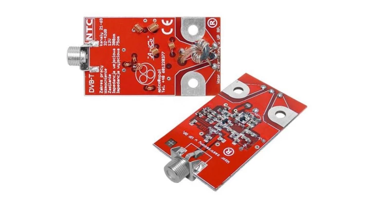 Wzmacniacz anten DVB-T z gniazdem F