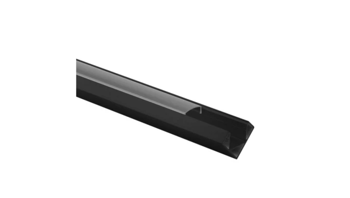 Profil R02 narożny czarny +klosz transp. 2m