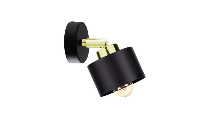 Kinkiet nowoczesny 1xE27 SIMPLY BLACK/GOLD