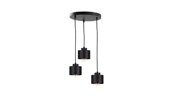 Lampa nowoczesna wisząca 3x E27 SIMPLY BLACK