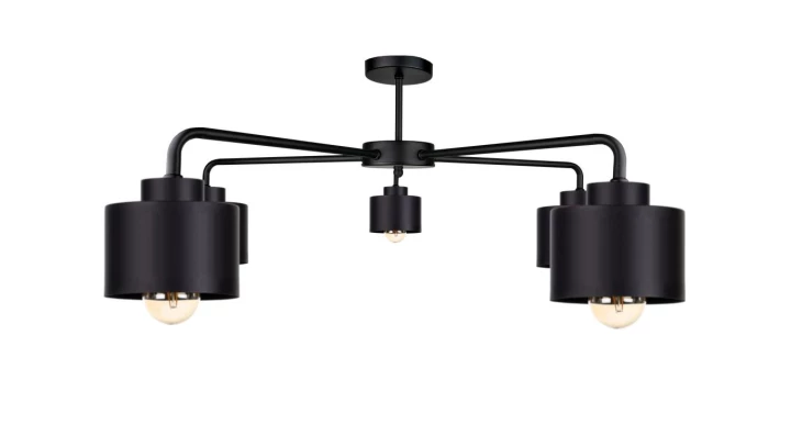Lampa sufitowa nowoczesna 5xE27 SIMPLY BLACK