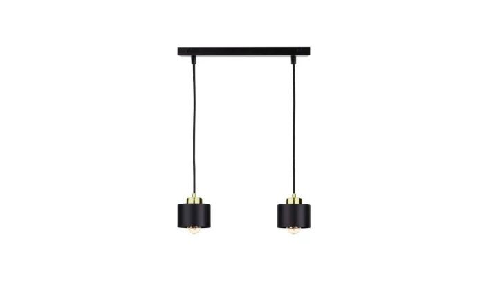 Lampa wisząca nowoczesna 2xE27 SIMPLY BLACK/GOLD