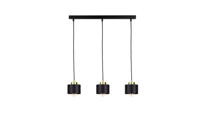 Lampa wisząca nowoczesna 3xE27 SIMPLY BLACK/GOLD