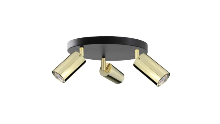 Spot nowoczesny 3x GU10 EYE BLACK GOLD