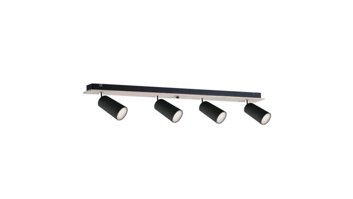 Spot nowoczesny 4xGU10 EYE BLACK WOOD