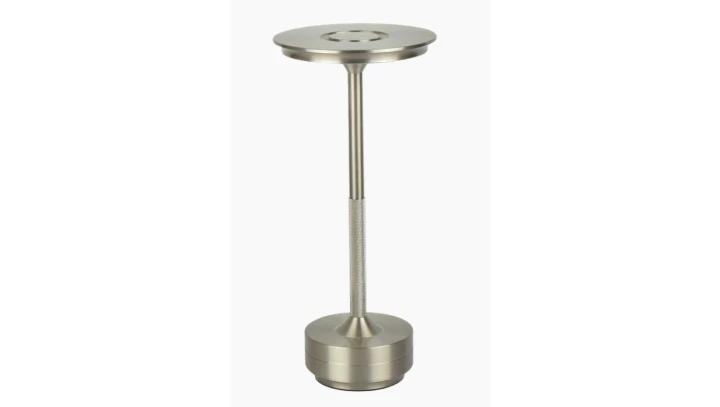 Lampka stołowa na biurko LED line CAMELIA 2,5W 250lm zmienna barwa 3000K-5000K srebrna akumulator 2x2000mAh