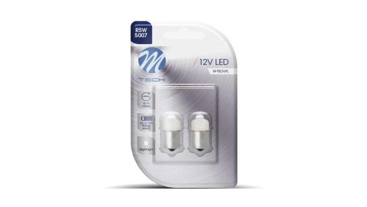 Żarówka r5w p21w led 12V m-tech LB033W
