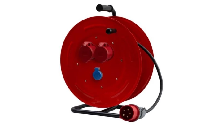 Przedłużacz siłowy na bębnie metalowym MAKARA-460 OPD 5x6 2x32A 5p, 230V, wtyczka 32A 5p - 25m