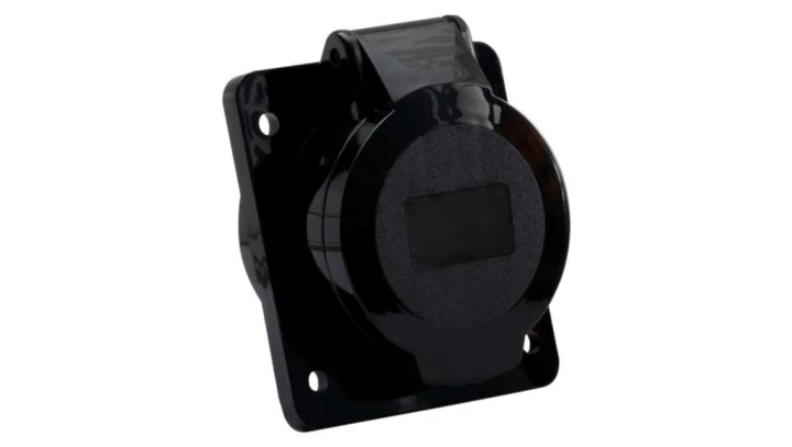 Gniazdo siłowe tablicowe skośne 16A 5p /FE/ czarne