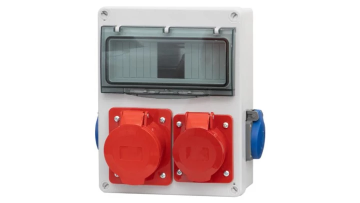 Rozdzielnica budowlana NEAPOL 1x5P 16A 1X5P 32A 2x2P+Z 8 modułów ITALINE ITA00119 ELIT50529
