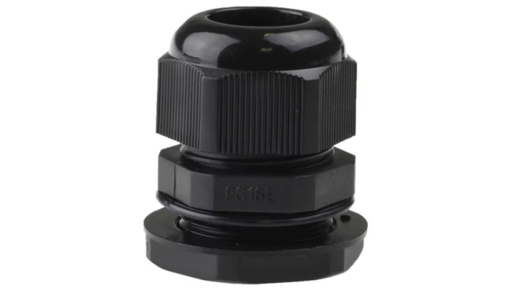 Dławica izolacyjna niepalna z przeciwnakrętką PG-29 czarna