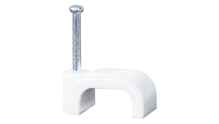 Uchwyt kablowy z gwoździem płaski - 2x0,75 5/4 - op. 100 szt.