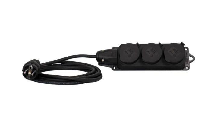 Przedłużacz listwowy gumowy 3x230V(3x2P+Z) OPD (H07RN-F) 3x2,5-10m