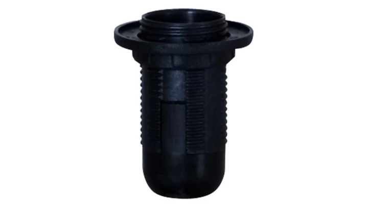 Oprawka termoplastyczna E14-1 kołnierz - czarna 2A, 250V