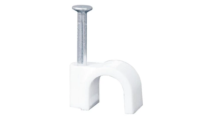 Uchwyt kablowy z gwoździem okrągły - 6mm - op. 100 szt.