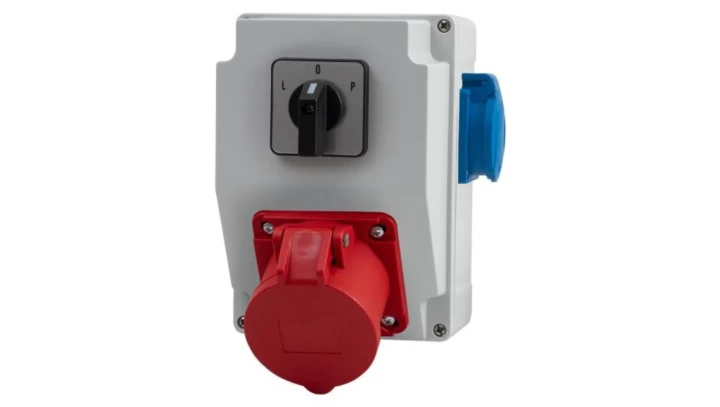 Rozdzielnia RS-KOMBI - gniazda 16A 5p, 230V, L/P(16A)