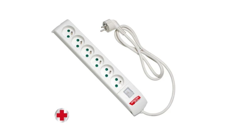 Przedłużacz listwowy FIDO 6x230V, OWY 3x1,5mm2 - 3m z wyłącznikiem