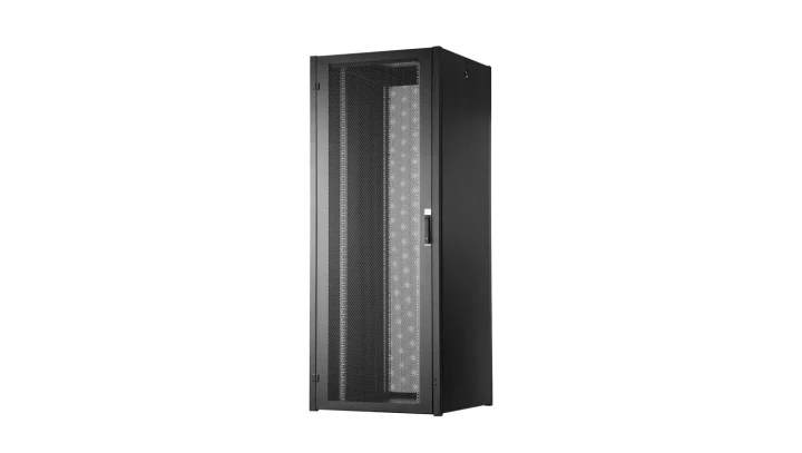 Szafa teleinformatyczna rack 19 cali Hyper Pro 42U 800x800, drzwi stalowe perforowane, kolor czarny Digitus Pro. DN-51013-P-B