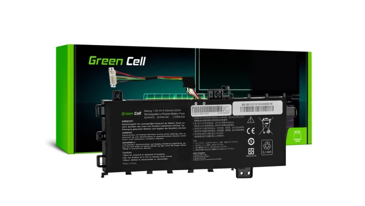 Bateria Green Cell B21N1818 C21N1818-1 do Asus VivoBook 15 A512 A512DA A512FA A512JA R512F R512U X512 X512DA X512FA X512FL