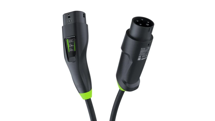 Green Cell GC Habu Ładowarka Mobilna EV 11kW 7m Typ2 CEE16A Wallbox z Aplikacją do Tesla Model Y 3 S X, Kia EV6, Ford Mach-E
