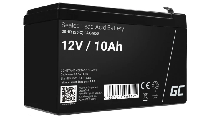 Green Cell AGM VRLA 12V 10Ah bezobsługowy akumulator do UPS