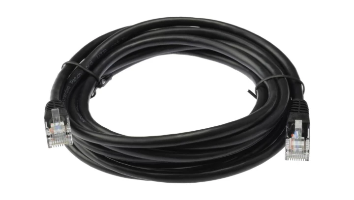 Patchcord UTP kat.5e kabel sieciowy LAN 2x RJ45 linka czarny 5m