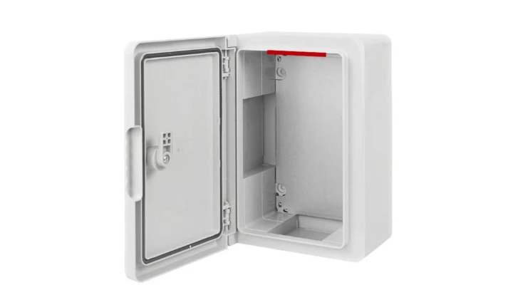 Rozdzielnica elektryczna z samoczynnym gaszeniem 30x20x13 cm obudowa z plastrem gaśniczym 230V IP65 16A ABS