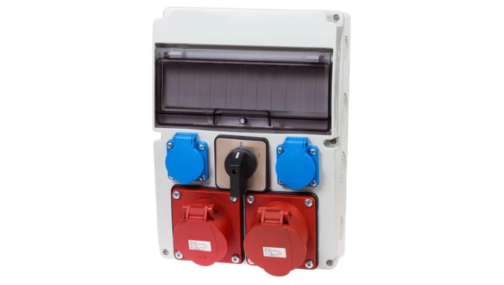 ROZDZIELNICA ROZDZIELNIA SKRZYNKA BUDOWLANA ELEKTRYCZNA Z WYŁĄCZNIKIEM 0-1 RSW01112