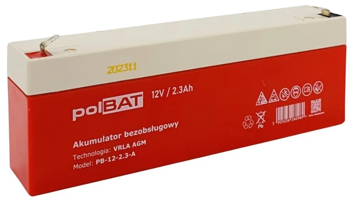 Akumulator AGM 12V 2.3Ah polBAT